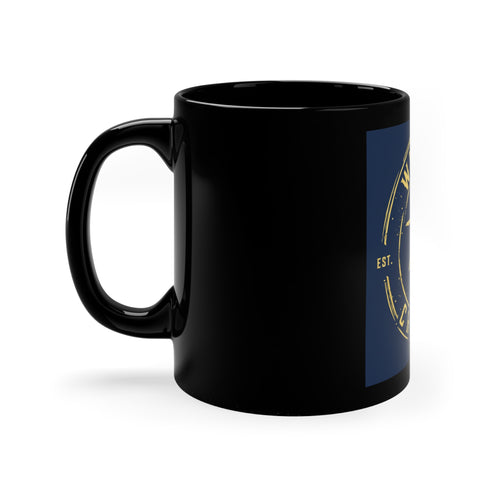 Whiskey Charlie Logo Coffee Mug — 11oz Black Ceramic