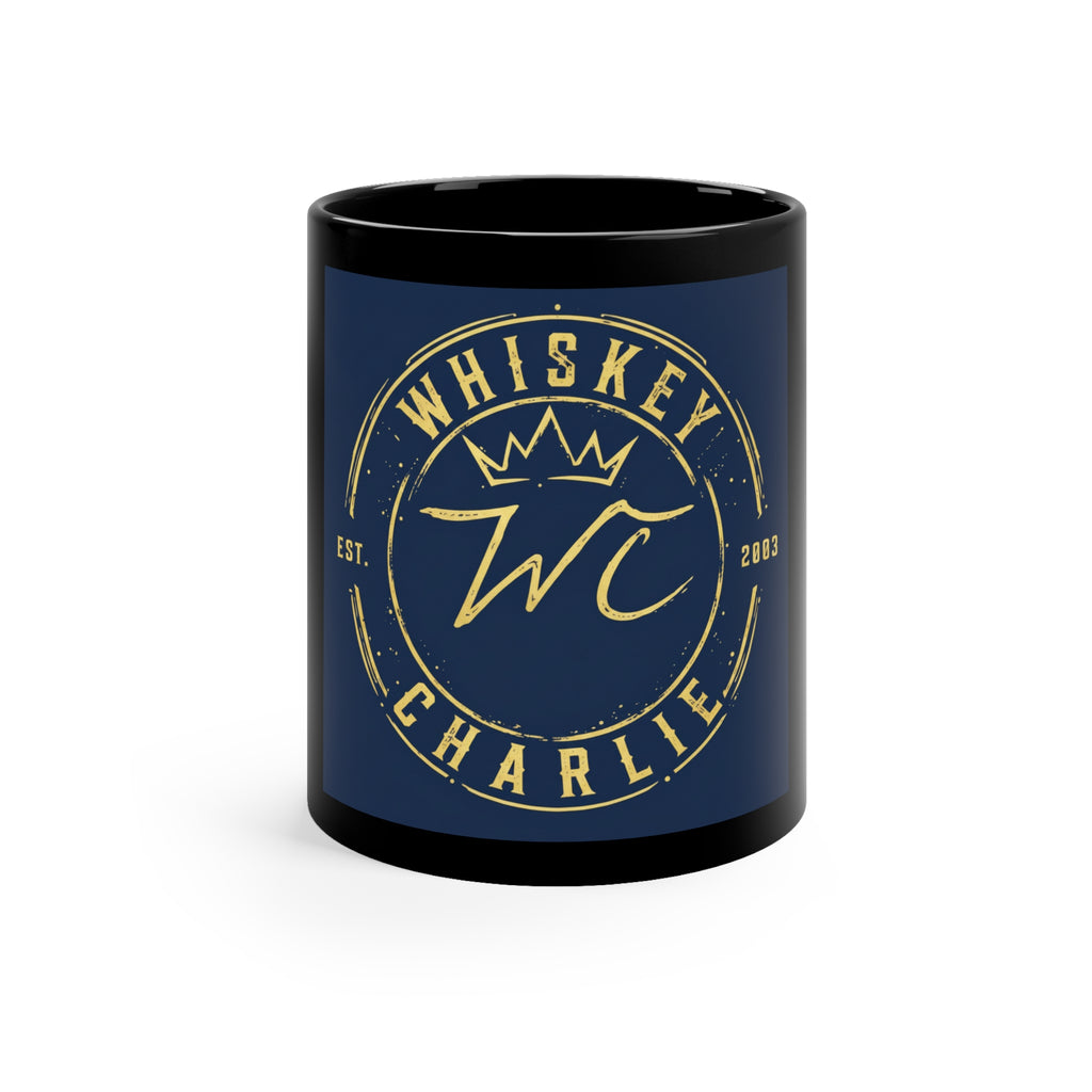 Whiskey Charlie Logo Coffee Mug — 11oz Black Ceramic